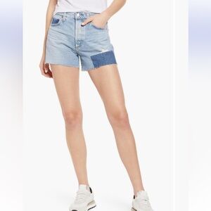 AG Denim Patchwork Shorts